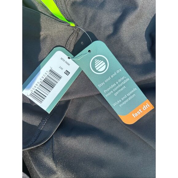 MTA Sport Women's Plus Size 2X Black Athletic Tank Top Purple Mesh Open Back - Picture 6 of 9